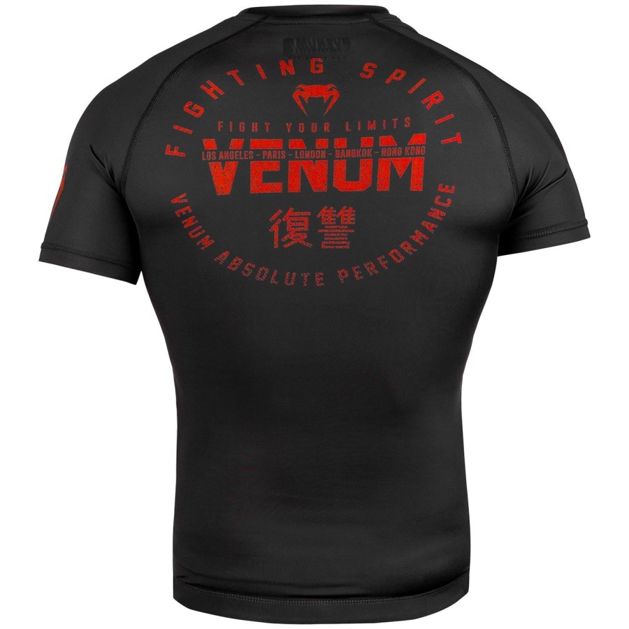 venum signature rashguard - Κοντά Μανίκια - ΜαύροΚόκκινο