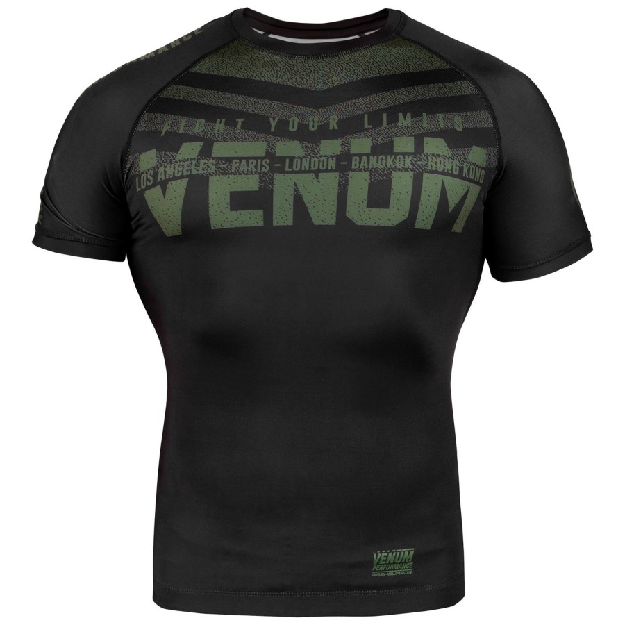 venum signature rashguard - Κοντά μανίκια - ΜαύροΧακί - Αποκλειστικό