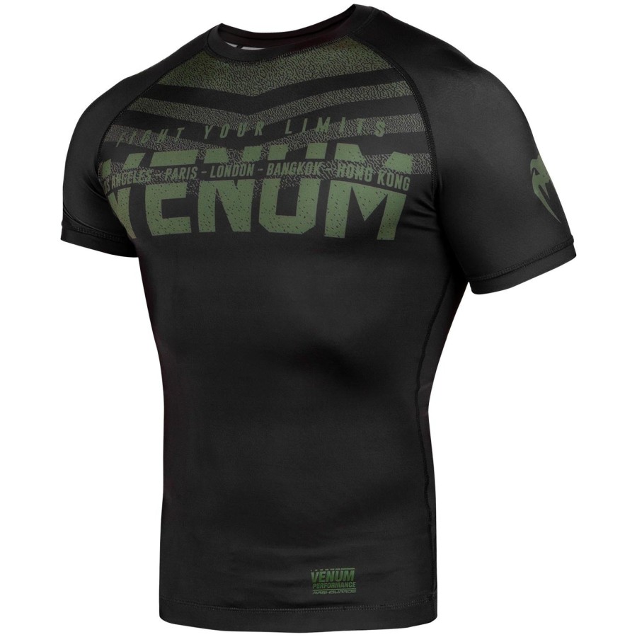 venum signature rashguard - Κοντά μανίκια - ΜαύροΧακί - Αποκλειστικό