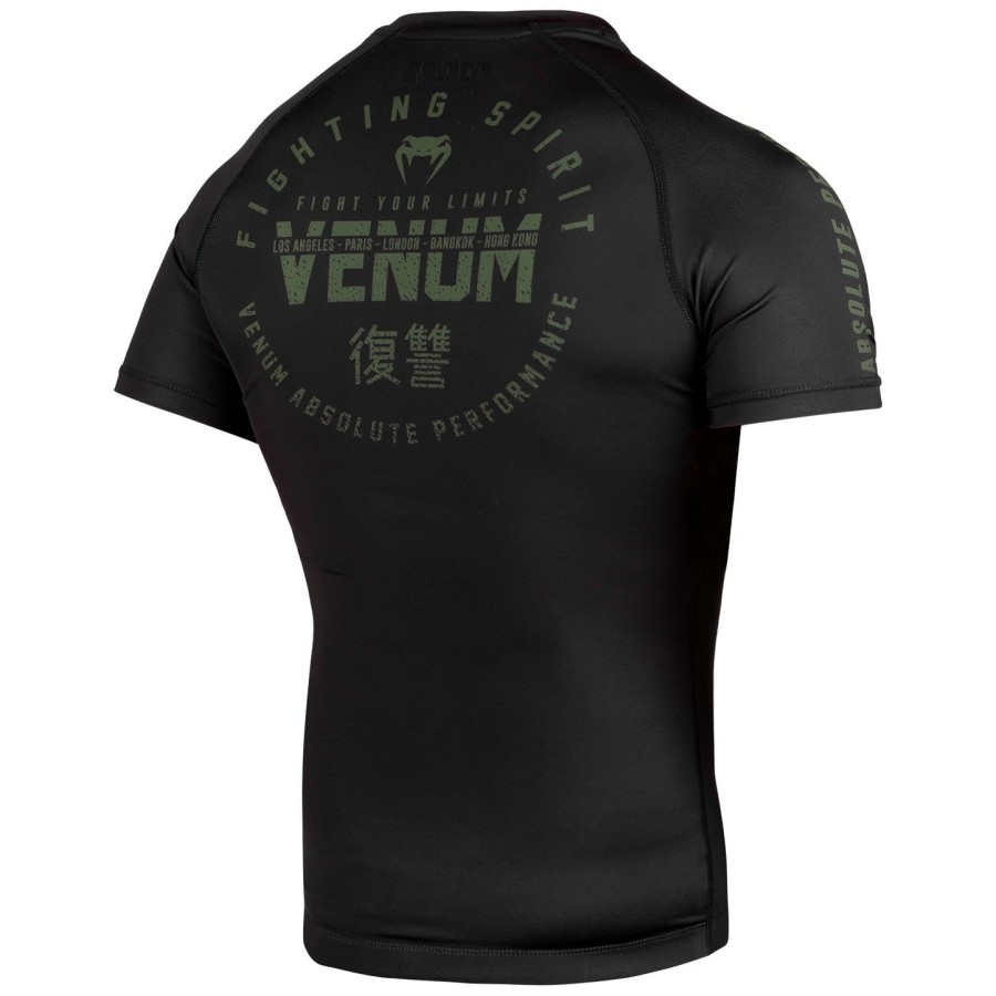 venum signature rashguard - Κοντά μανίκια - ΜαύροΧακί - Αποκλειστικό
