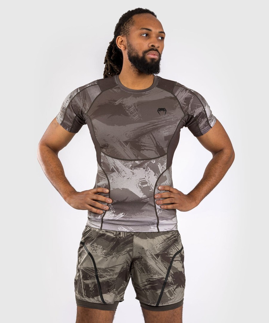 venum electron 3.0 Κοντό Μανίκια rashguard - Άμμος