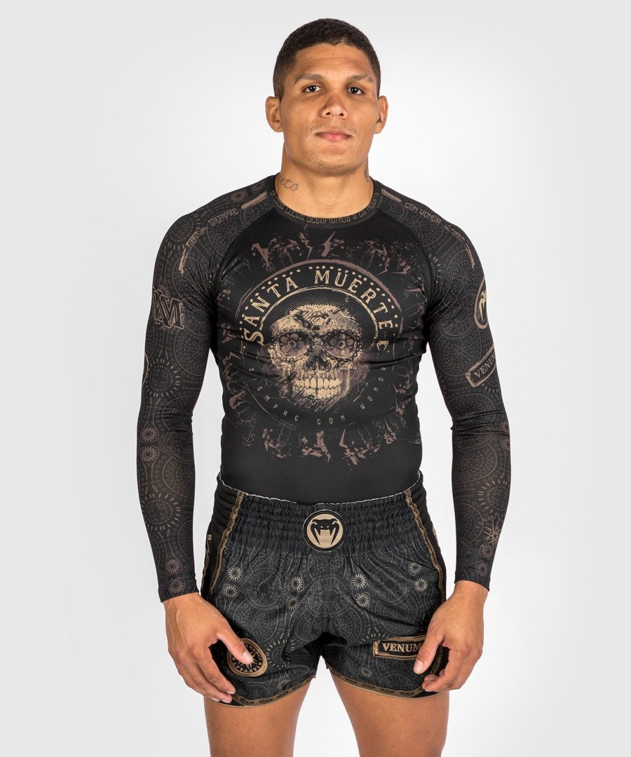 venum santa muerte dark side - Μακρυμάνικο rashguard - ΜαύροΚαφέ