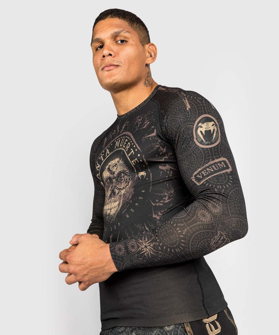 venum santa muerte dark side - Μακρυμάνικο rashguard - ΜαύροΚαφέ