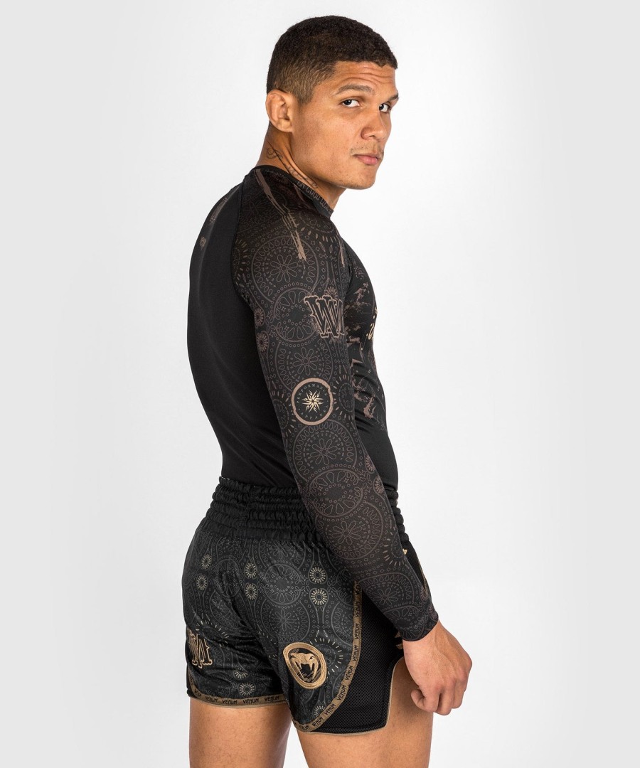 venum santa muerte dark side - Μακρυμάνικο rashguard - ΜαύροΚαφέ