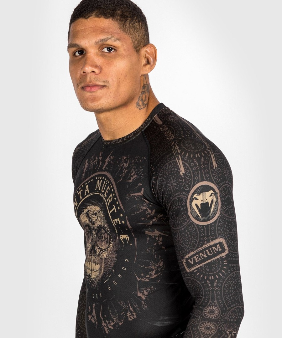 venum santa muerte dark side - Μακρυμάνικο rashguard - ΜαύροΚαφέ