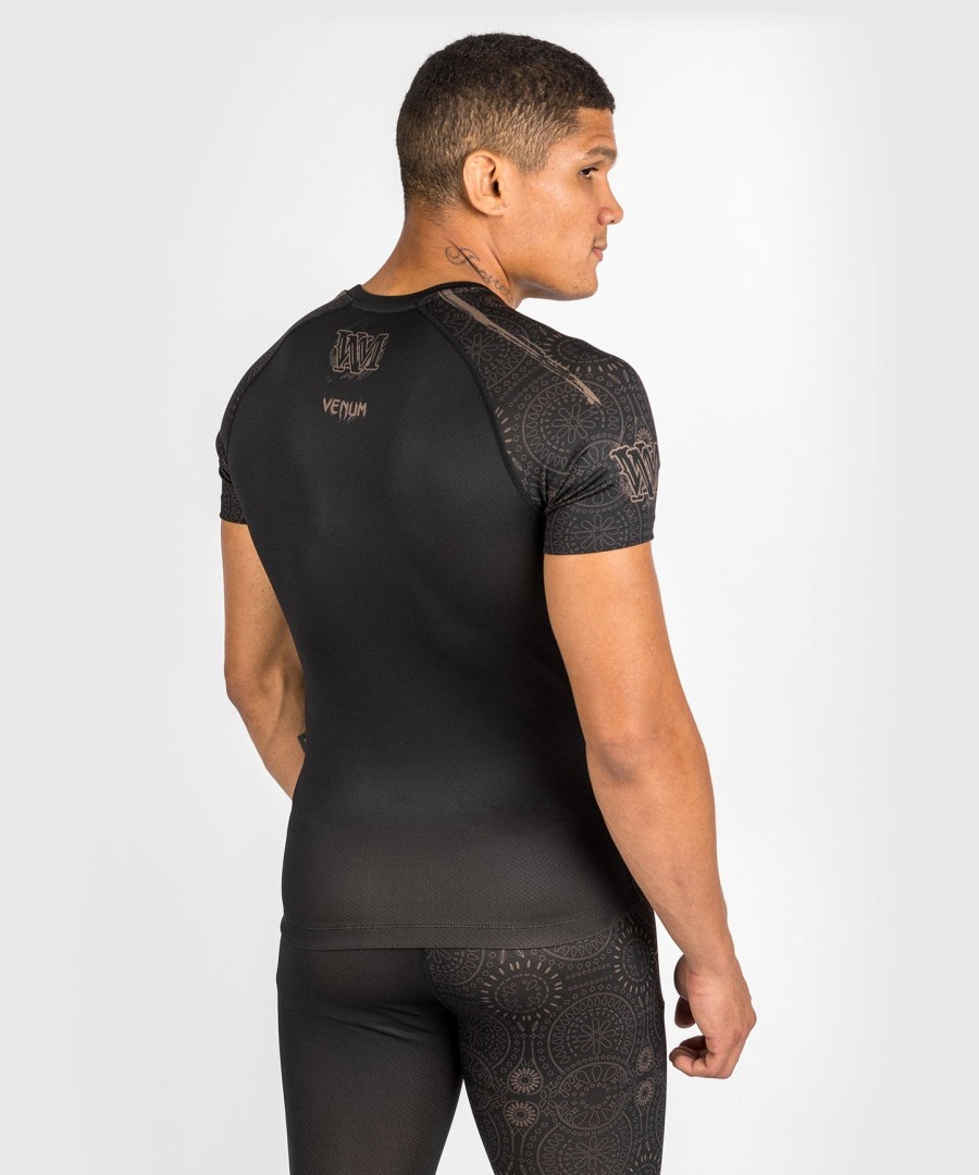 venum santa muerte dark side - Κοντό μανίκι rashguard - ΜαύροΚαφέ