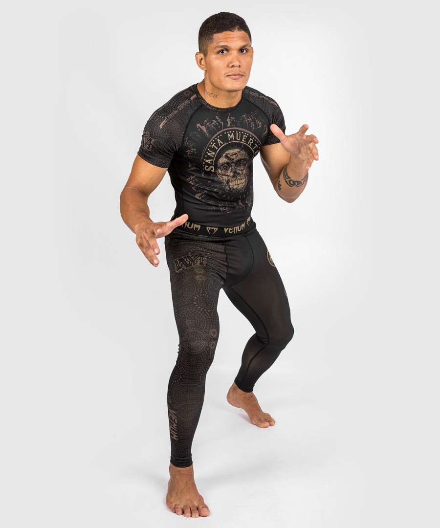 venum santa muerte dark side - Κοντό μανίκι rashguard - ΜαύροΚαφέ