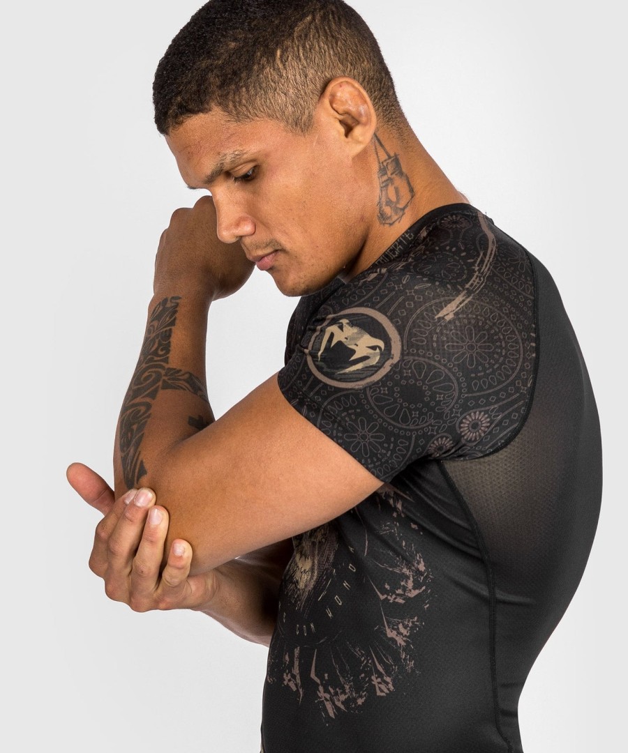 venum santa muerte dark side - Κοντό μανίκι rashguard - ΜαύροΚαφέ