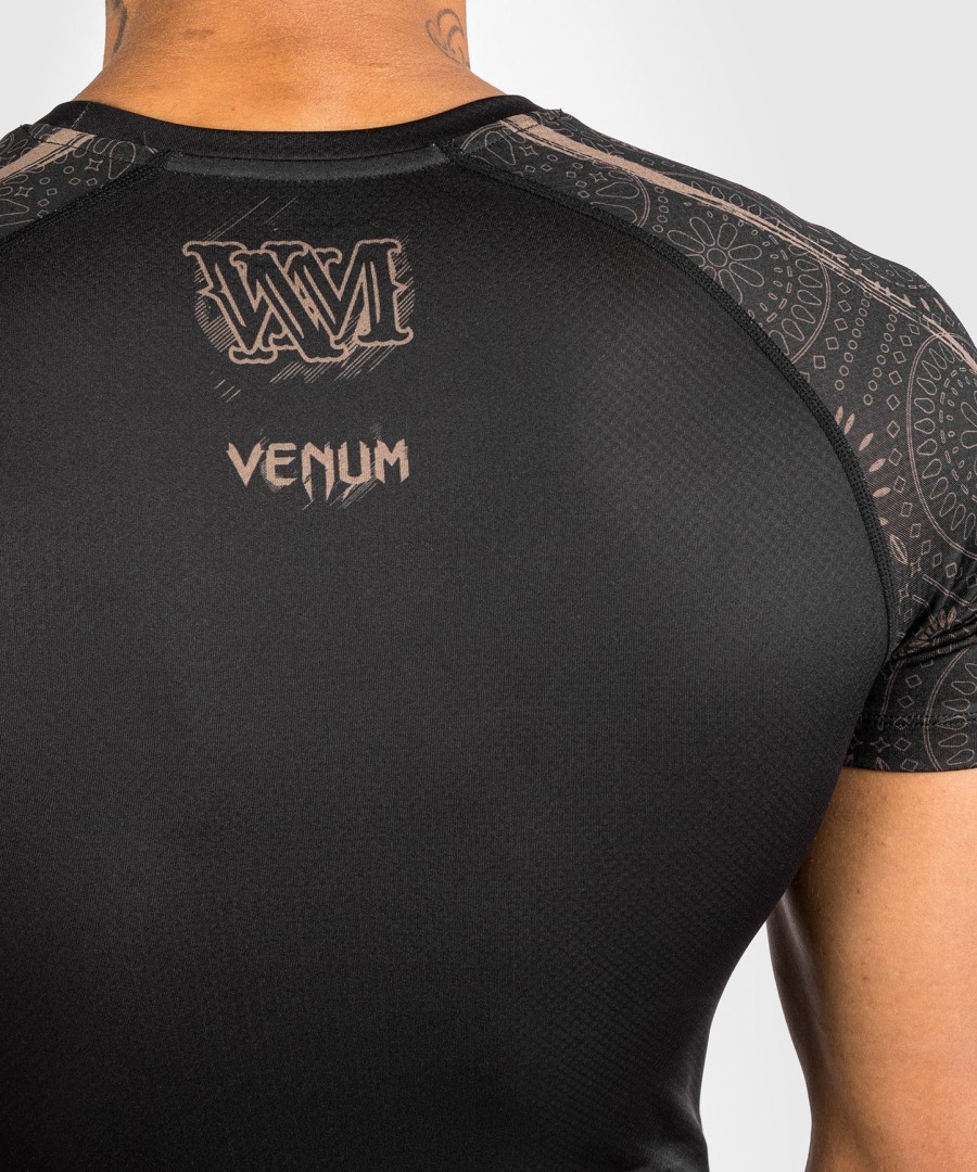 venum santa muerte dark side - Κοντό μανίκι rashguard - ΜαύροΚαφέ