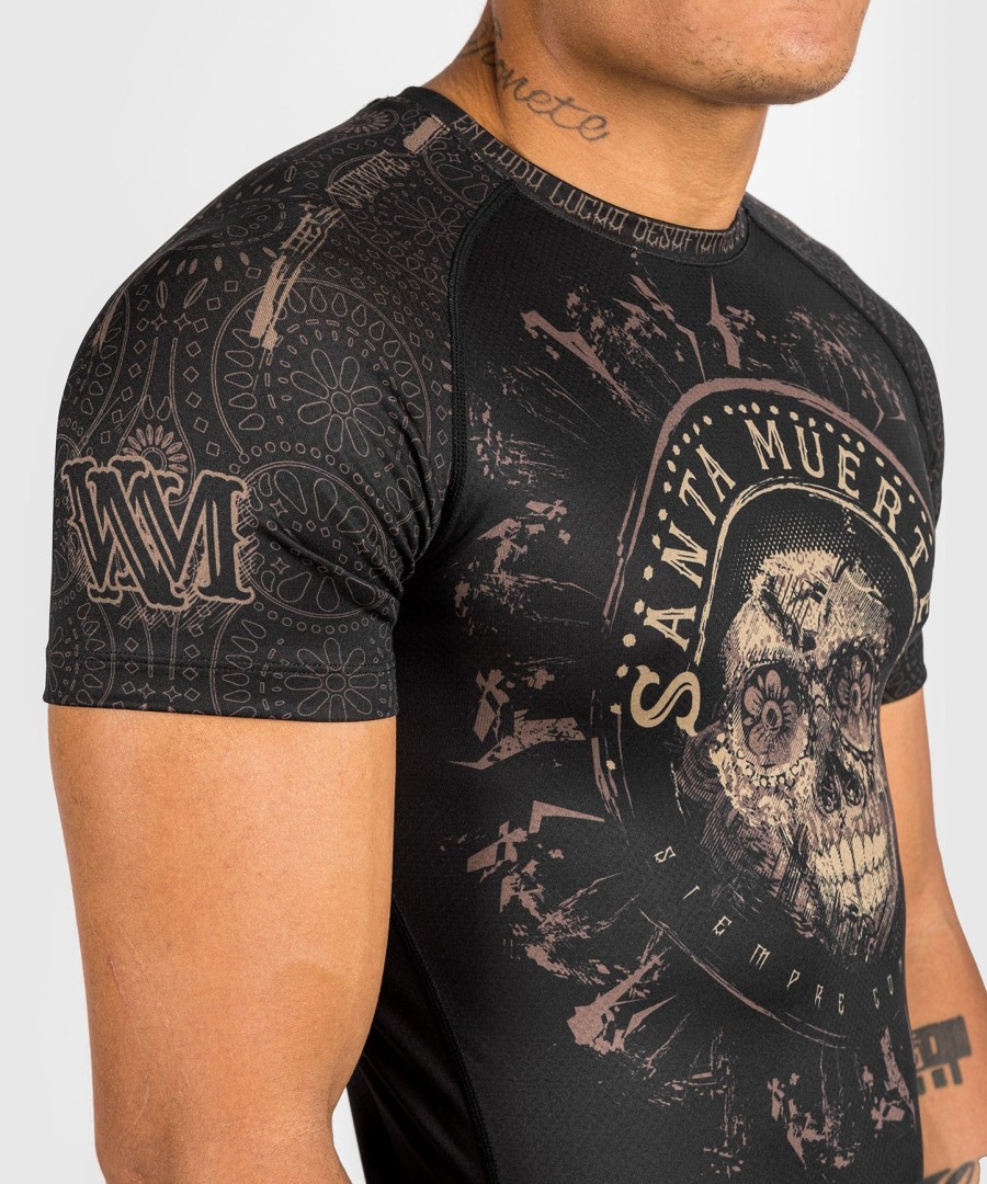 venum santa muerte dark side - Κοντό μανίκι rashguard - ΜαύροΚαφέ
