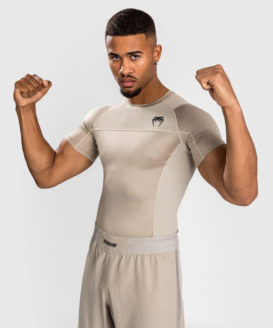 Κοντά μανίκια venum g-fit air rashguards - Άμμος