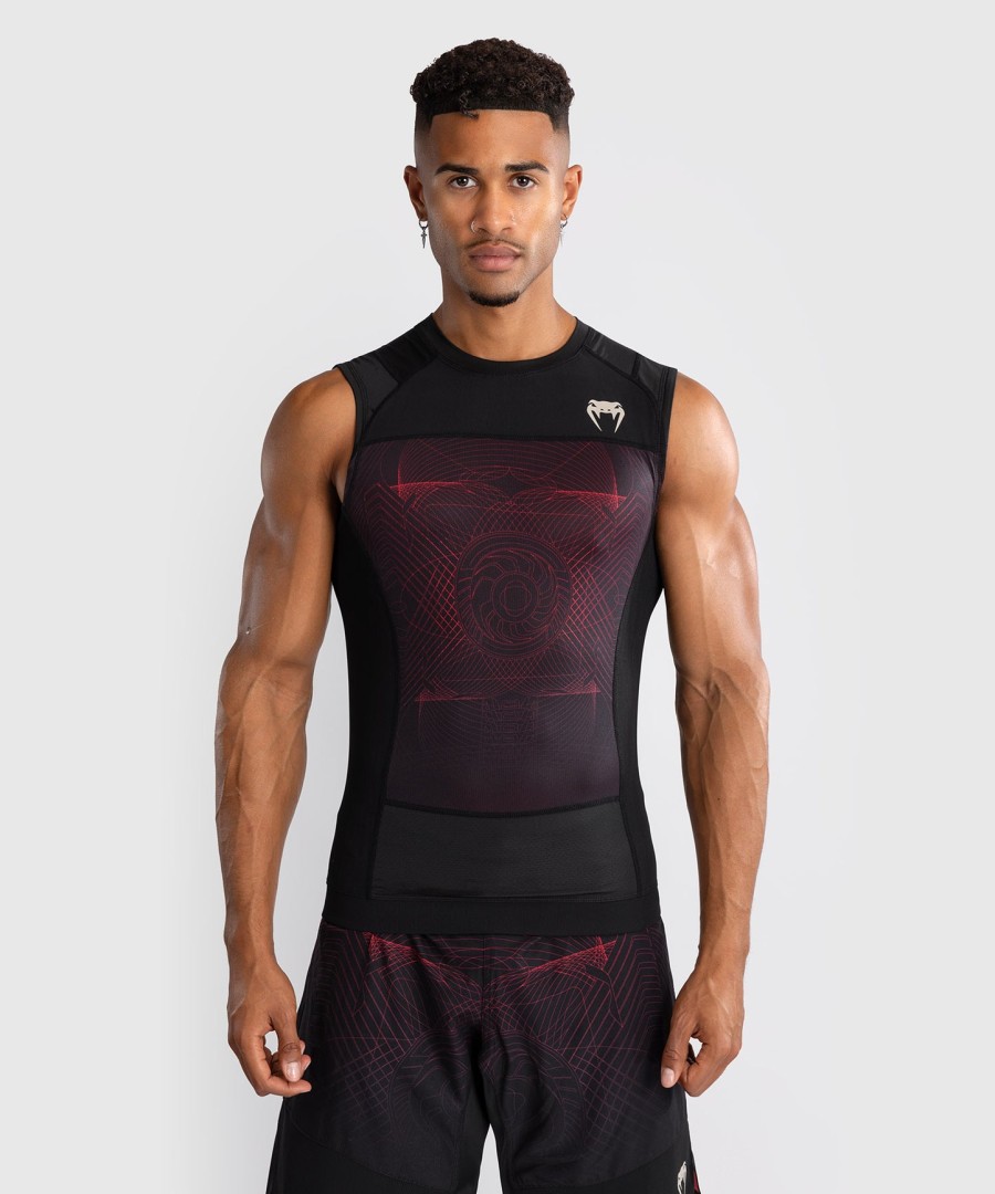 venum g-fit air Ανδρικό Αμάνικο Ρούχα - Βαθύ ΜαύροΦωτιά Κόκκινο