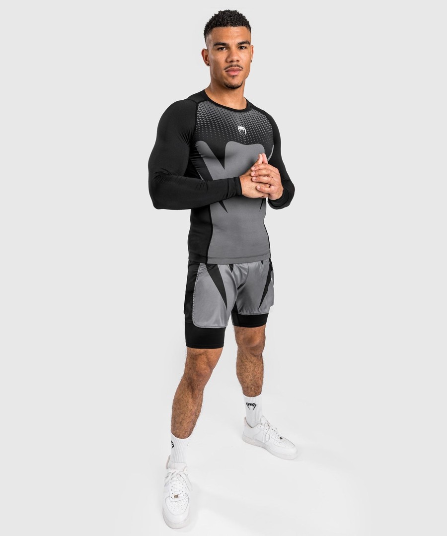 venum attack Ανδρικό Μακρυμάνικο rashguard - ΜαύροΓκρι