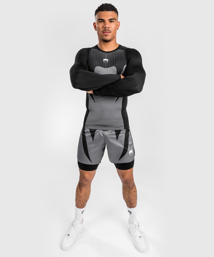 venum attack Ανδρικό Μακρυμάνικο rashguard - ΜαύροΓκρι