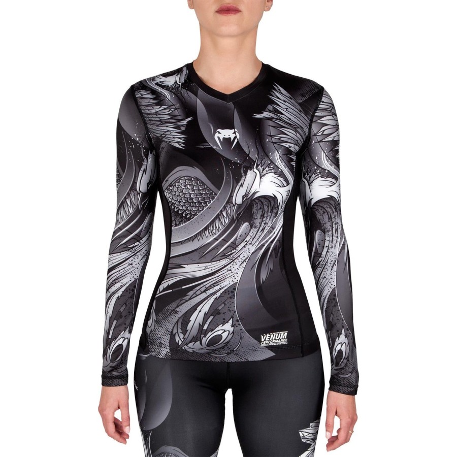 venum phoenix rashguard - Μακριά μανίκια - ΜαύροΛευκό - Για γυναίκες