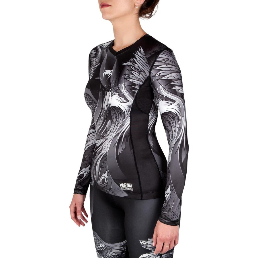 venum phoenix rashguard - Μακριά μανίκια - ΜαύροΛευκό - Για γυναίκες
