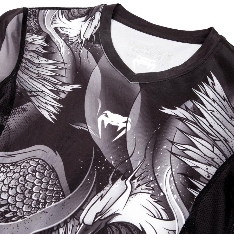 venum phoenix rashguard - Κοντά μανίκια - ΜαύροΛευκό - Για γυναίκες