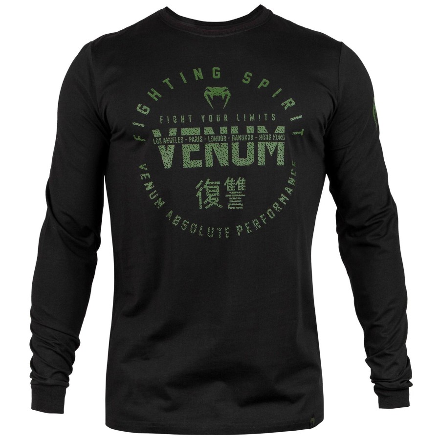 Μπλούζα venum signature - Μακριά μανίκια - Μαύρο Χακί - Αποκλειστικό
