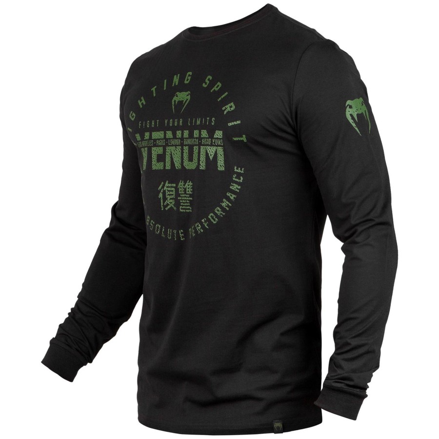 Μπλούζα venum signature - Μακριά μανίκια - Μαύρο Χακί - Αποκλειστικό