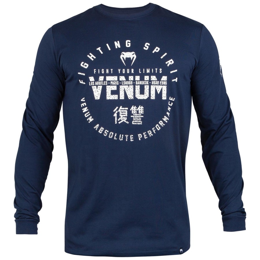 Μπλούζα venum signature - Μακρυμάνικη - ΜπλεΛευκό