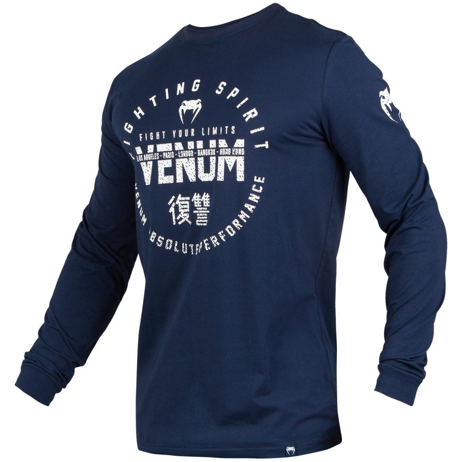 Μπλούζα venum signature - Μακρυμάνικη - ΜπλεΛευκό