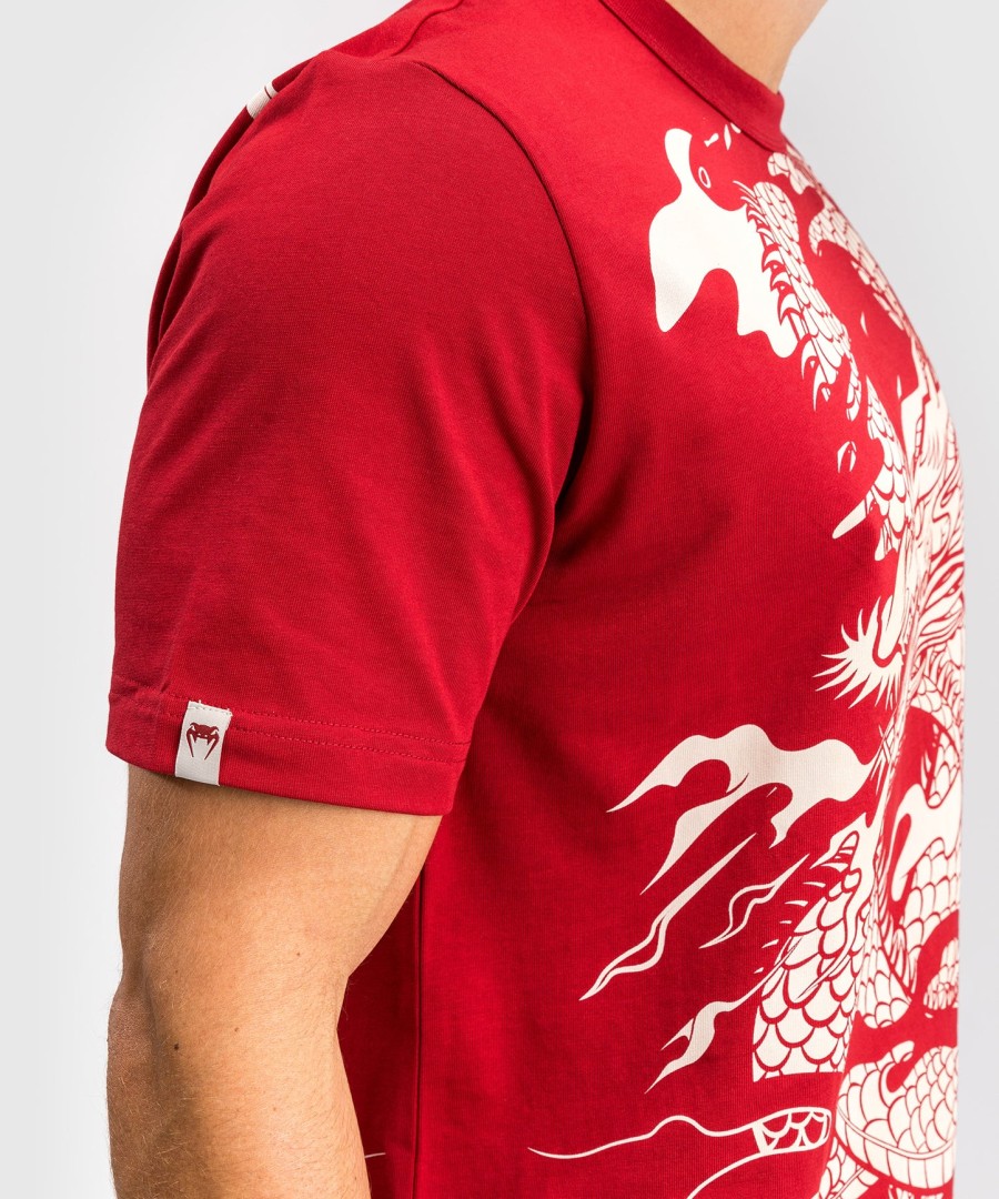 Ανδρικό t-shirt venum dragon flight - Κεράσι ΚόκκινοΚρεμ Λευκό