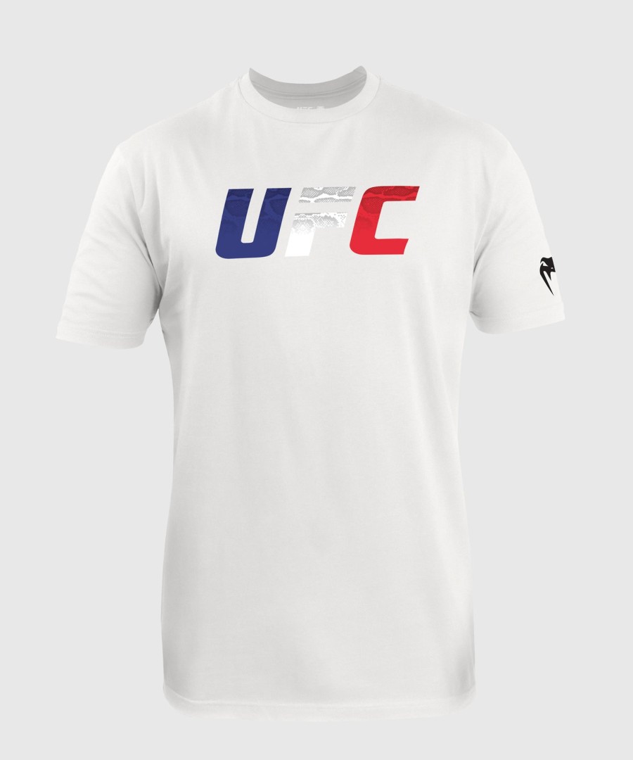 Ανδρικό μπλουζάκι ufc unrivaled by venum με λευκή γαλλική σημαία