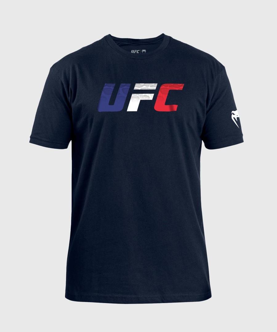 Ανδρικό t-shirt ufc unrivaled by venum με μπλε στάμπα και γαλλική σημαία