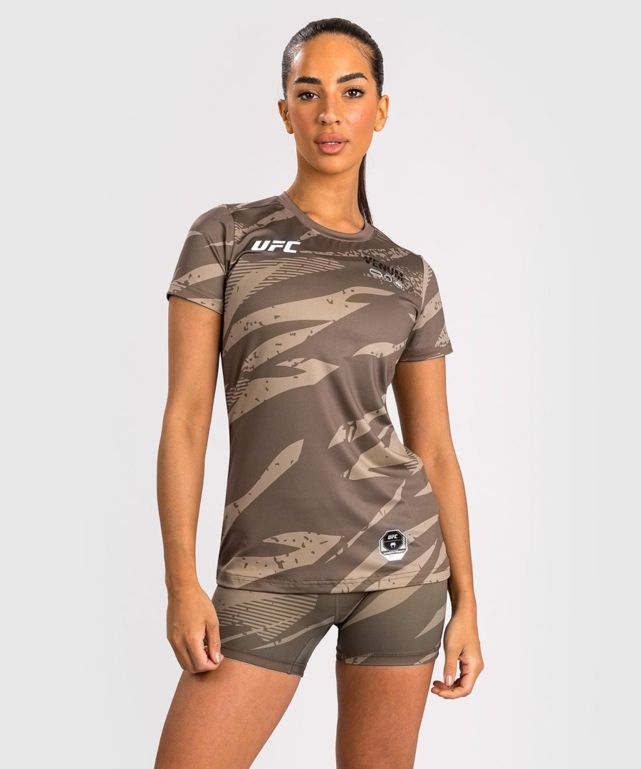 Γυναικείο μπλουζάκι ufc adrenaline by venum fight week dry-tech - desert camo