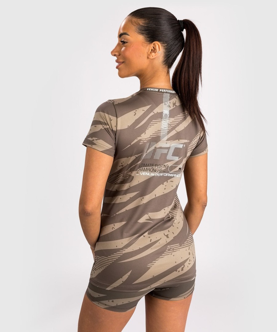 Γυναικείο μπλουζάκι ufc adrenaline by venum fight week dry-tech - desert camo