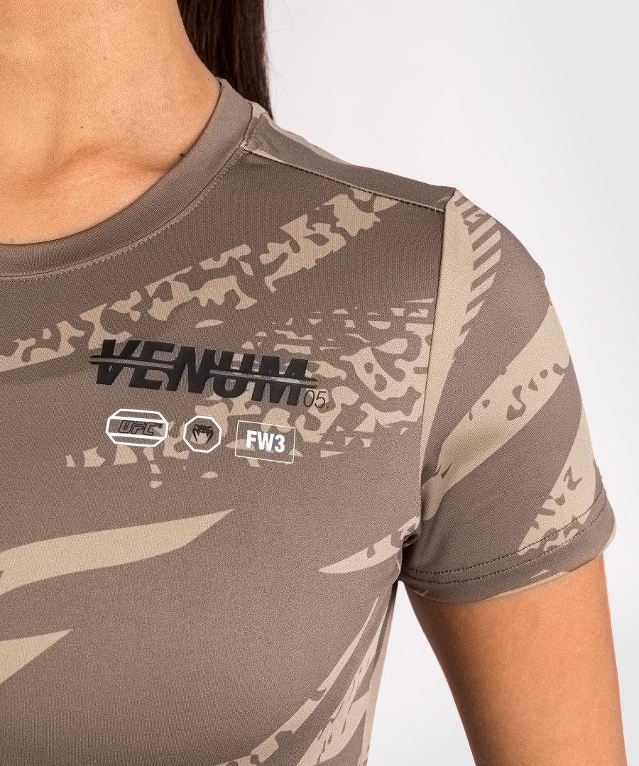 Γυναικείο μπλουζάκι ufc adrenaline by venum fight week dry-tech - desert camo