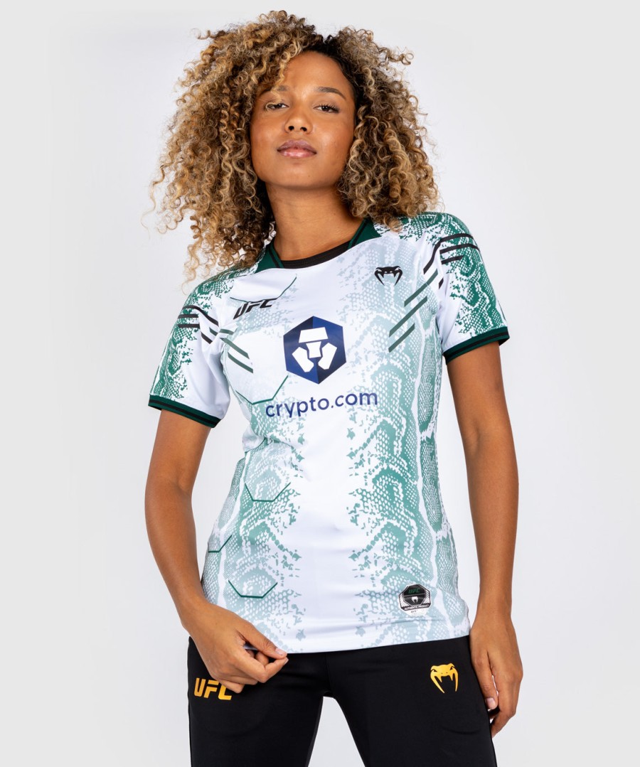 Φανέλα ufc adrenaline by venum authentic fight night women walkout - emerald edition - ΛευκόΠράσινο