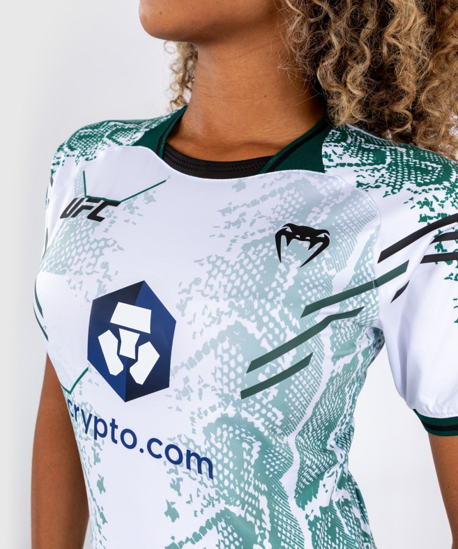 Φανέλα ufc adrenaline by venum authentic fight night women walkout - emerald edition - ΛευκόΠράσινο