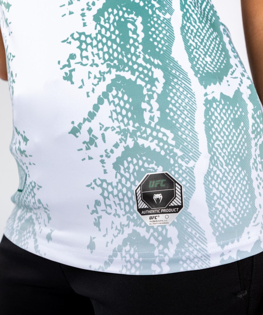 Φανέλα ufc adrenaline by venum authentic fight night women walkout - emerald edition - ΛευκόΠράσινο