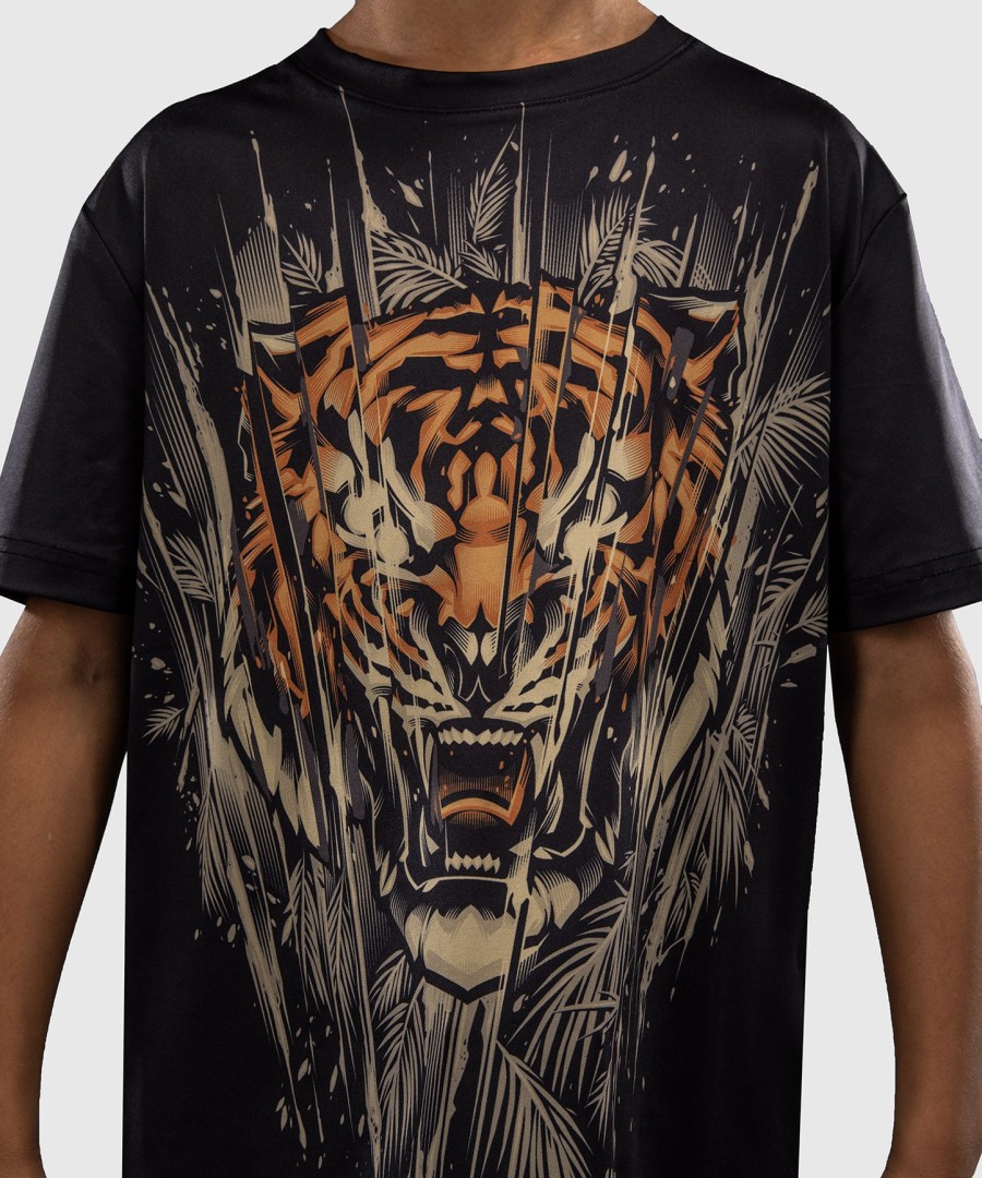 Παιδικό t-shirt venum tiger dry tech - ΜαύροΝέον Πορτοκαλί