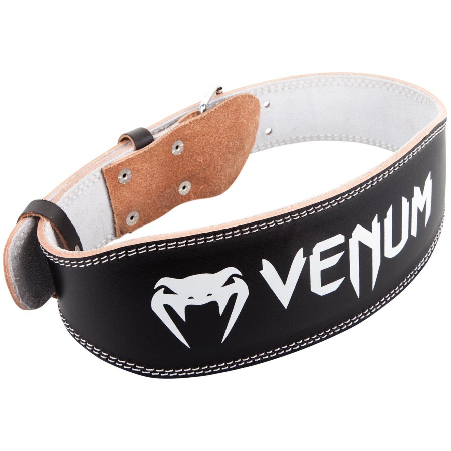 Ζώνη Άρσης Βαρών venum hyperlift από Δέρμα - Μαύρο