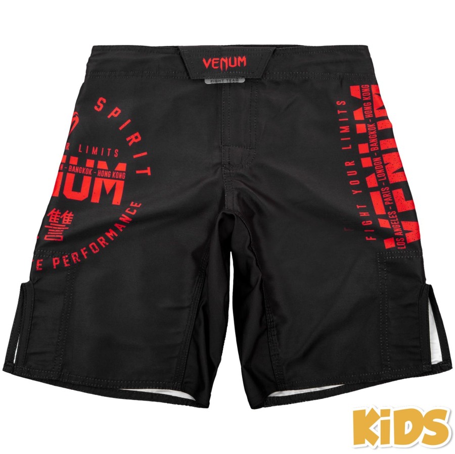 Παιδικό Σορτς venum signature fightshorts - ΜαύροΚόκκινο