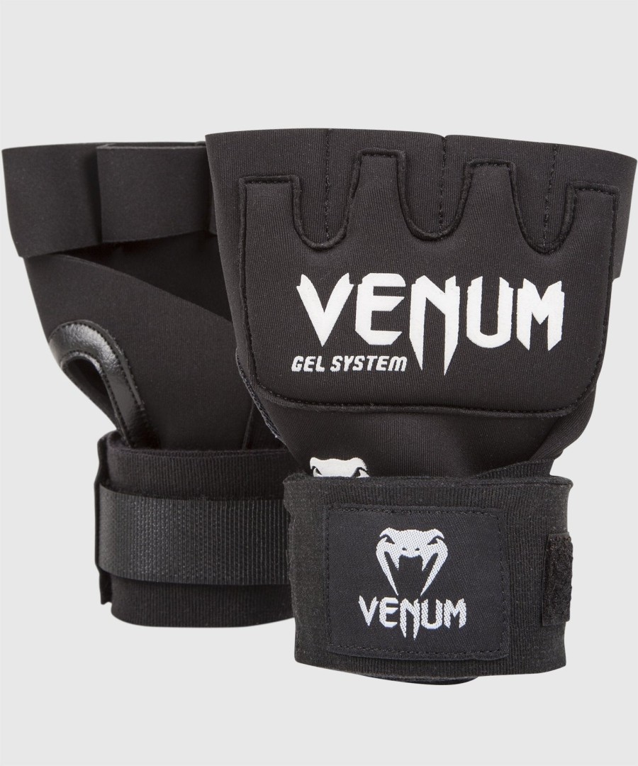 Γάντια venum kontact gel wrap Ένα μέγεθος που ταιριάζει στους περισσότερους - Μαύρο