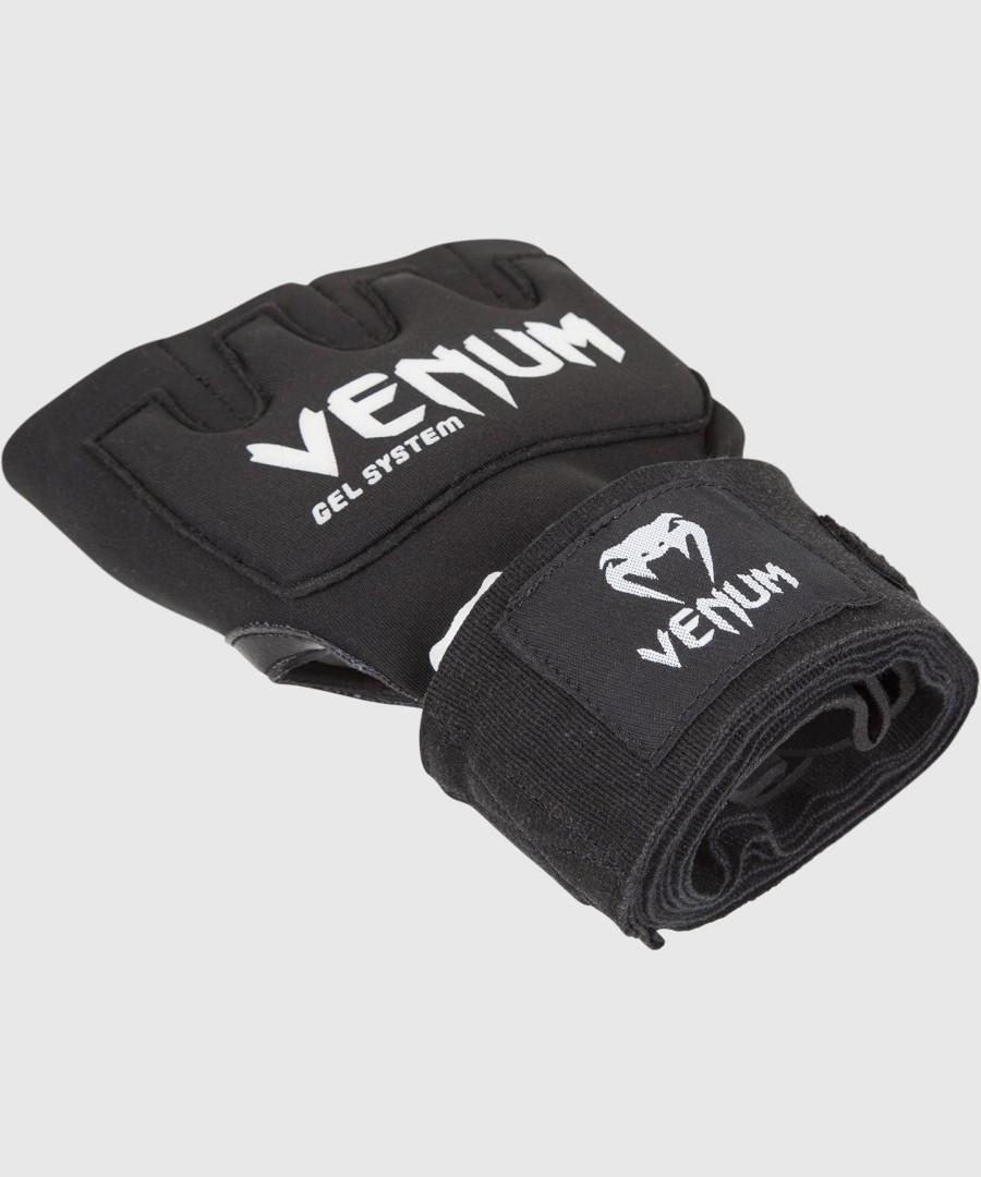 Γάντια venum kontact gel wrap Ένα μέγεθος που ταιριάζει στους περισσότερους - Μαύρο