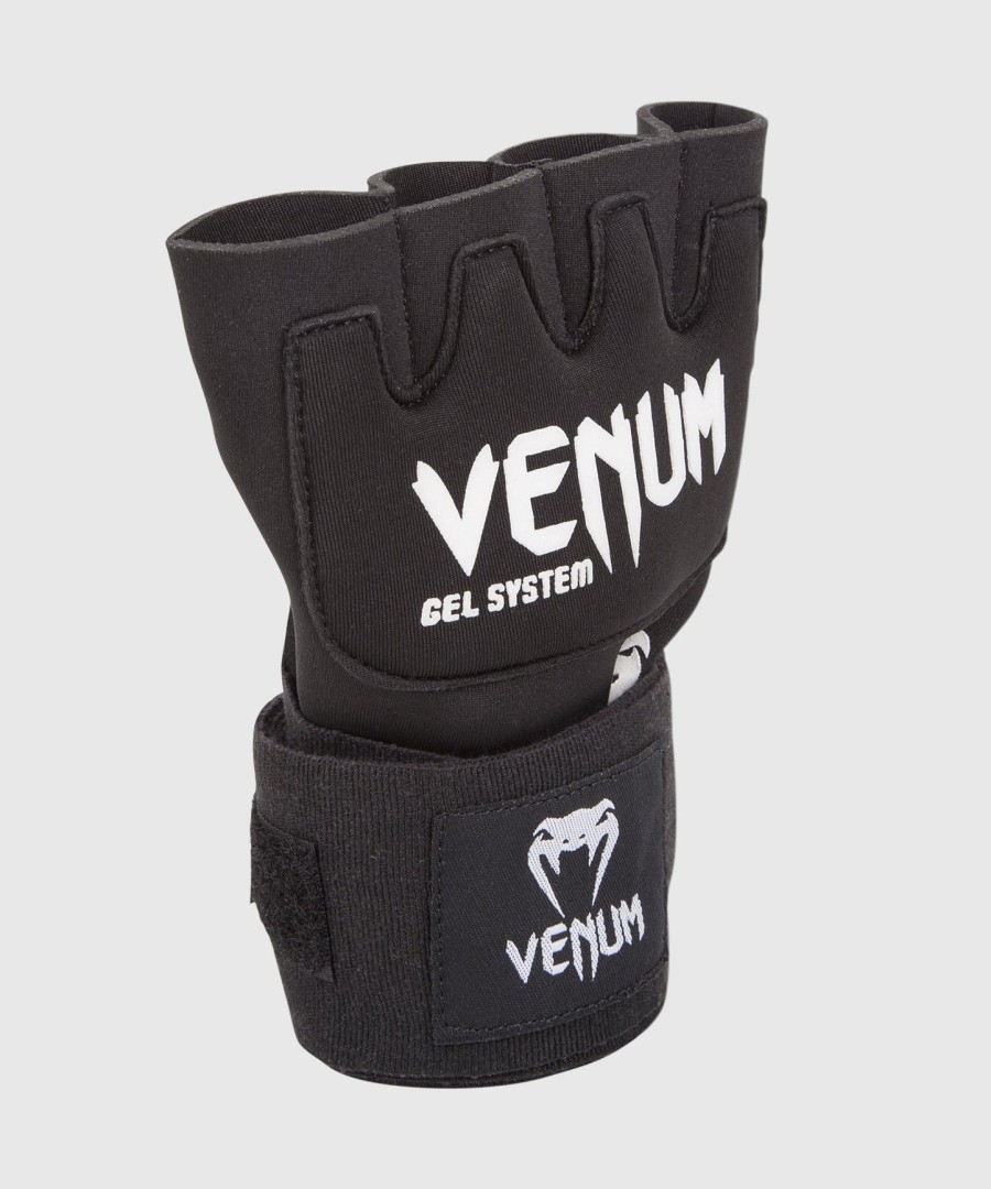 Γάντια venum kontact gel wrap Ένα μέγεθος που ταιριάζει στους περισσότερους - Μαύρο