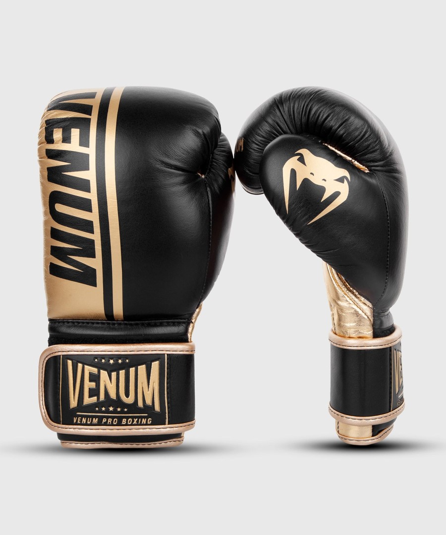 Γάντια πυγμαχίας venum shield pro με velcro - ΜαύροΧρυσό