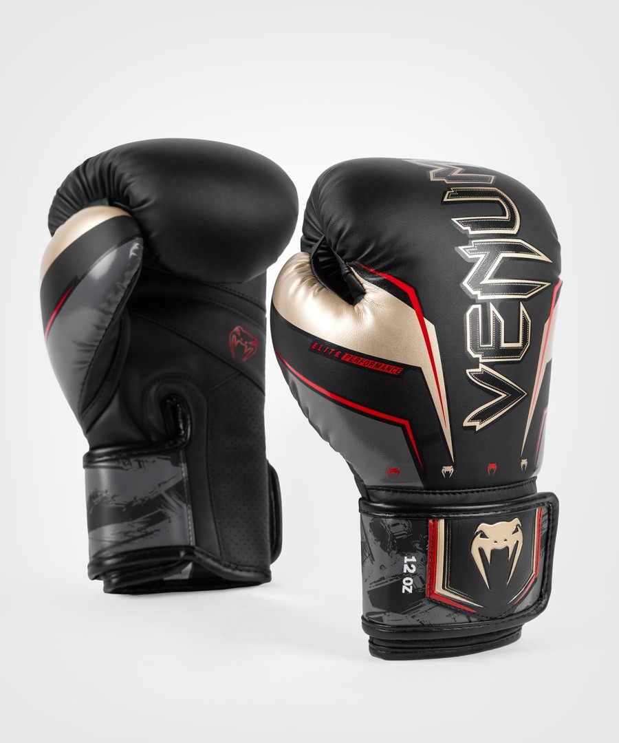 Γάντια πυγμαχίας venum elite evo - ΜαύροΧρυσόΚόκκινο