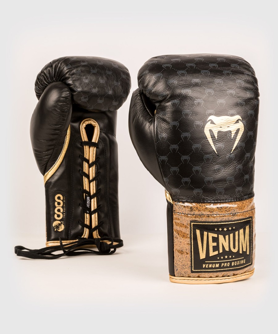 Γάντια πυγμαχίας venum coco monogram pro με κορδόνια - Έντονο μαύρο