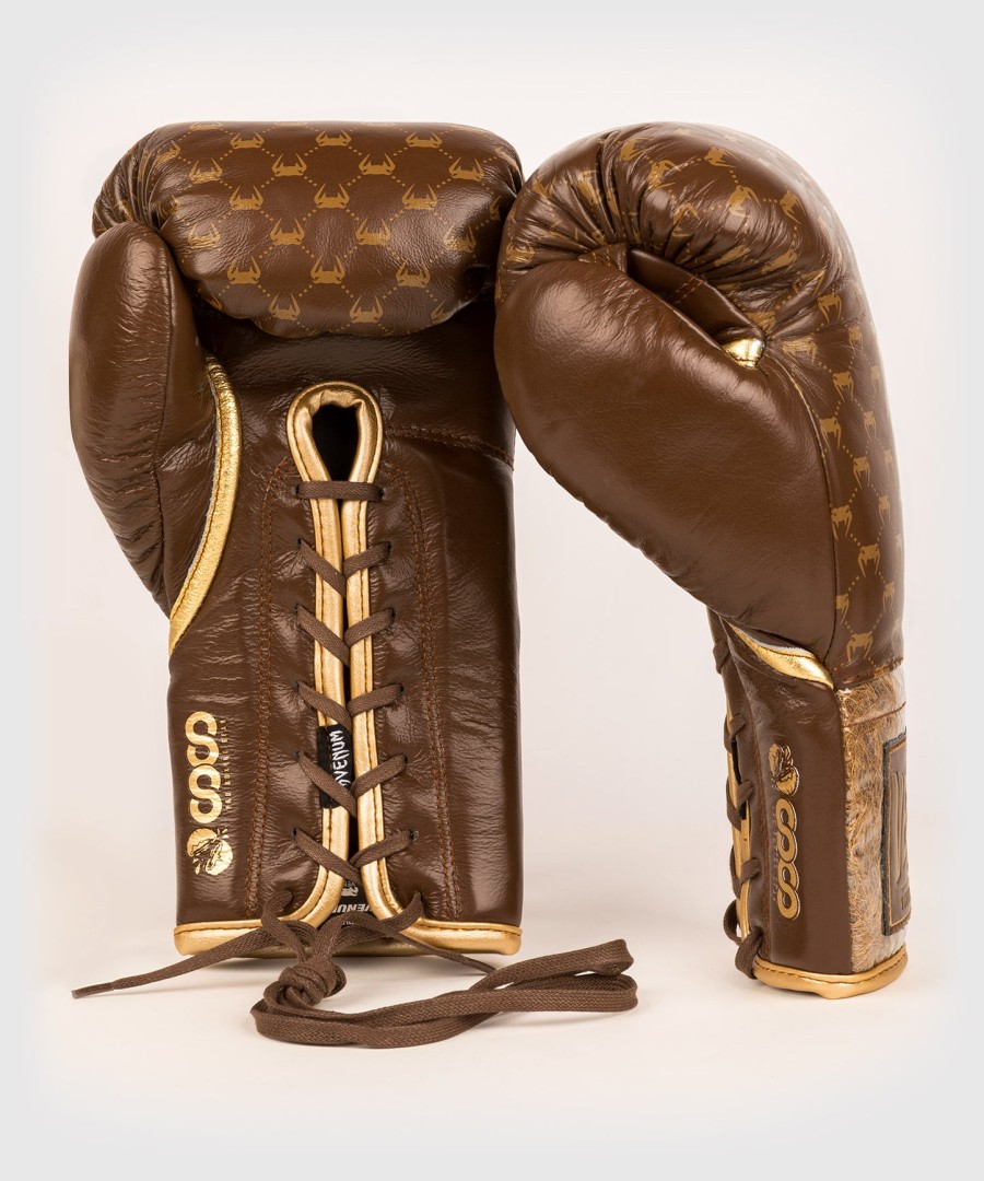 Γάντια πυγμαχίας venum coco monogram pro με κορδόνια - grizzly brown