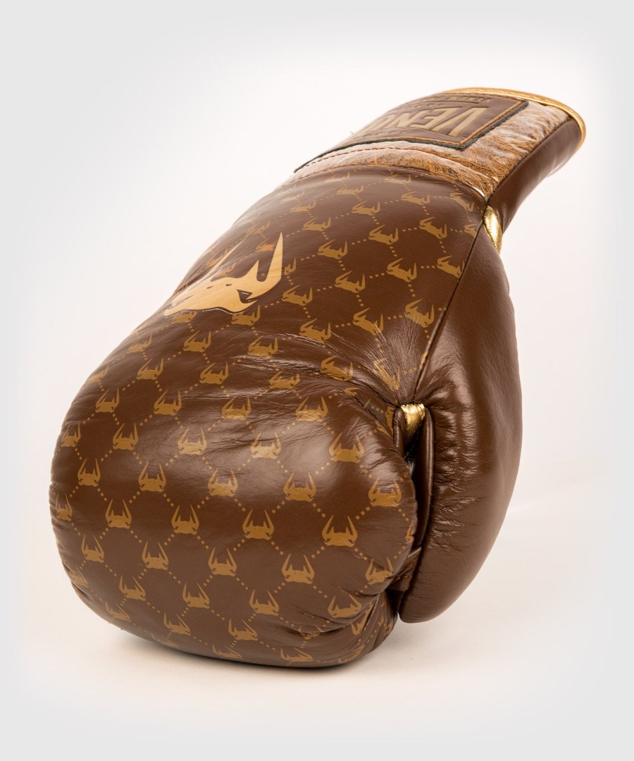 Γάντια πυγμαχίας venum coco monogram pro με κορδόνια - grizzly brown