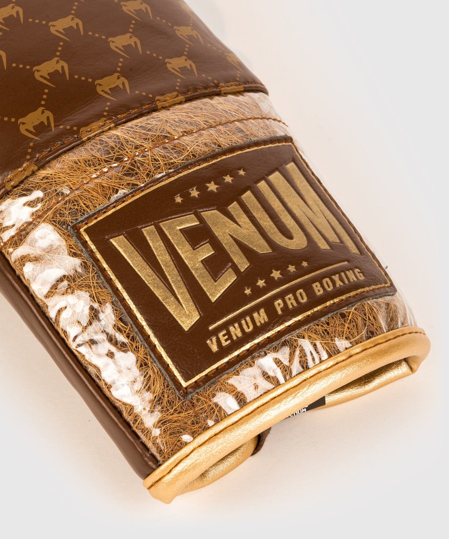 Γάντια πυγμαχίας venum coco monogram pro με κορδόνια - grizzly brown