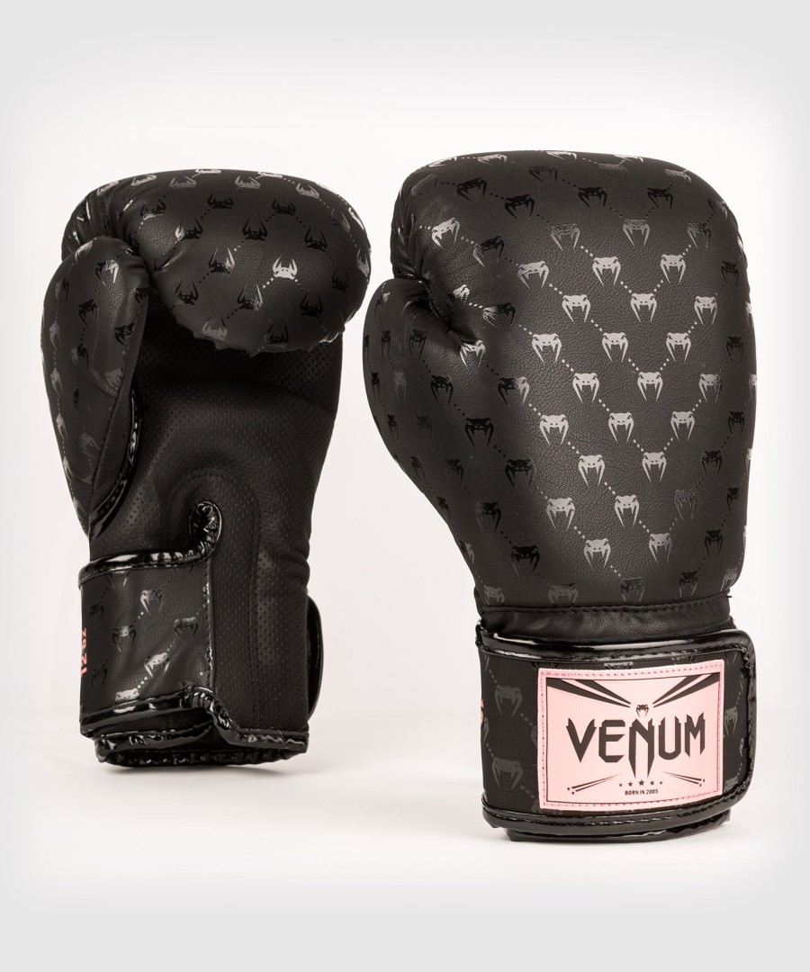 Γάντια πυγμαχίας venum impact monogram - ΜαύροΡοζ Χρυσό