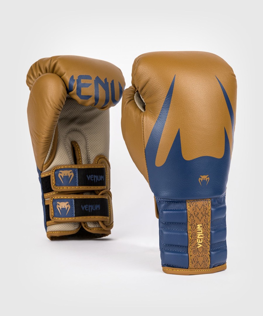 Γάντια πυγμαχίας venum reverso - camel royal blue