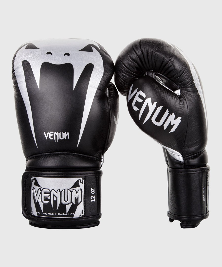 Γάντια πυγμαχίας venum giant 3.0 - Δέρμα nappa - ΜαύροΑσημί