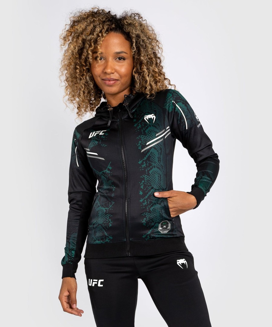 Φούτερ με κουκούλα ufc adrenaline by venum authentic fight night women walkout - emerald edition - ΠράσινοΜαύρο